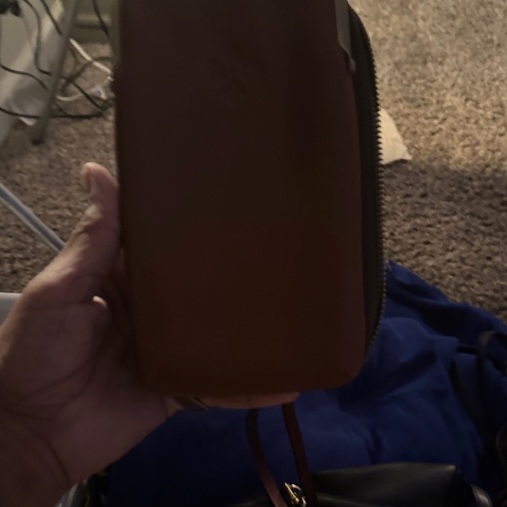 Patricia Nash Rich Brown Leather Toiletry Bag